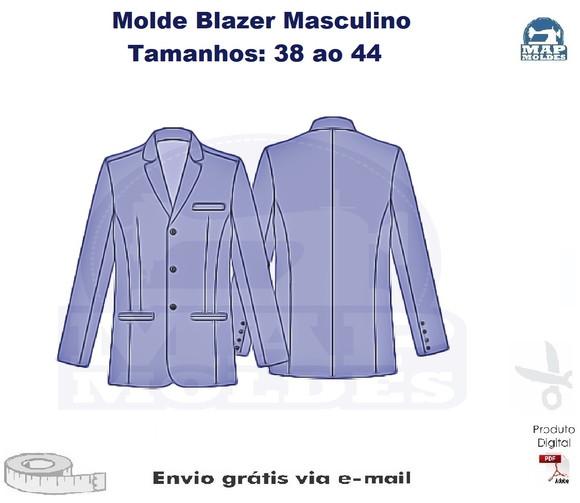 Molde de Blazer Masculino Uniforme do 38 ao 44 PDF