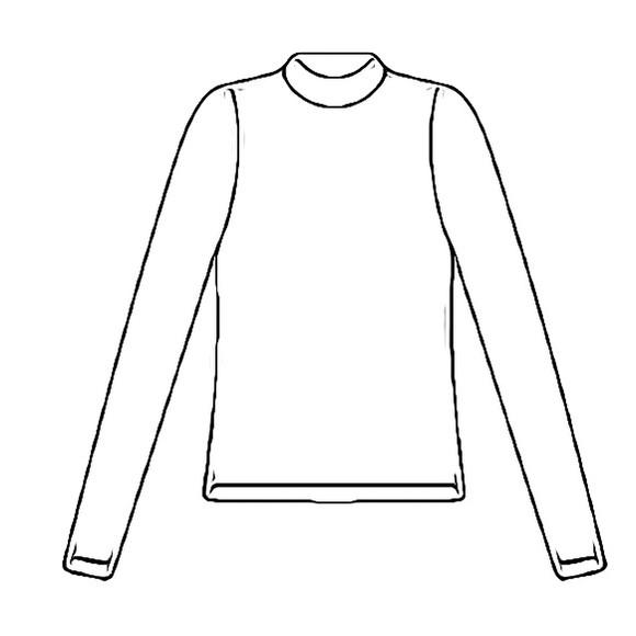 Molde de Blusa Fem Gola Alta Manga Longa P ao Gg #82