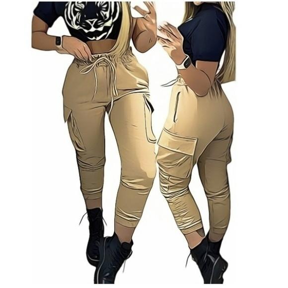 Molde de Calça Cargo Feminina Linda P ao Gg #549
