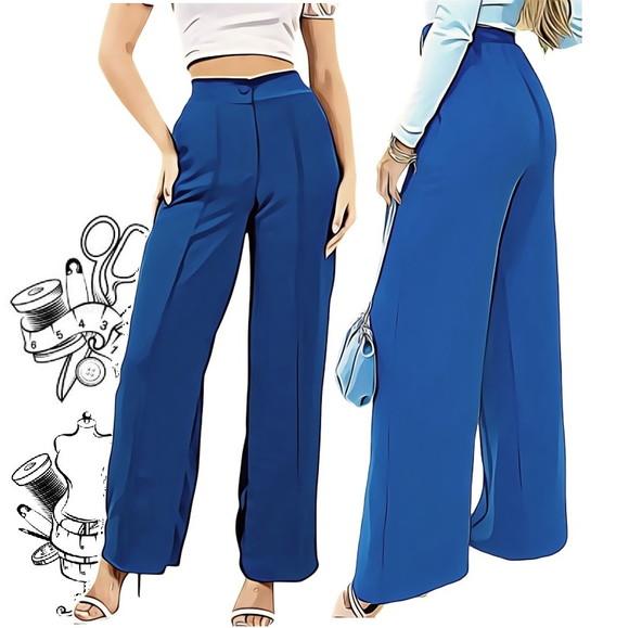 Molde de Calça Wide Leg Pantalona Fem Adulto do P - Xxg #532