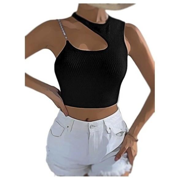 Molde de Cropped Adulto Assimetrico #317
