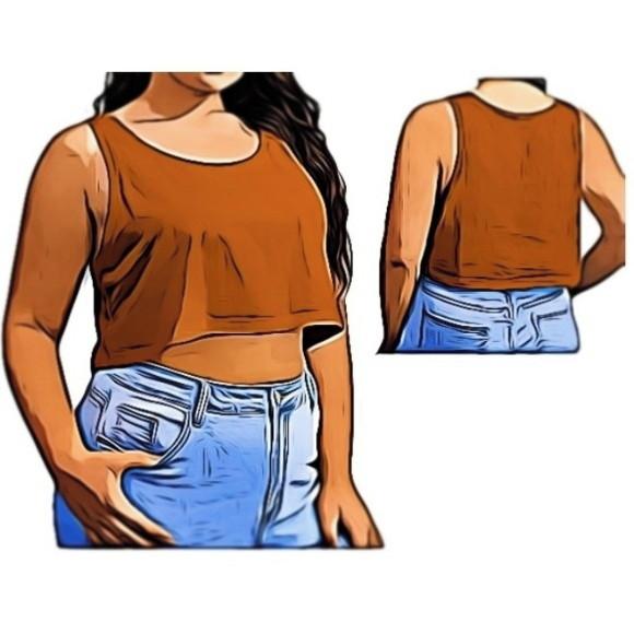 Molde de Cropped Casual Gola Redonda #206