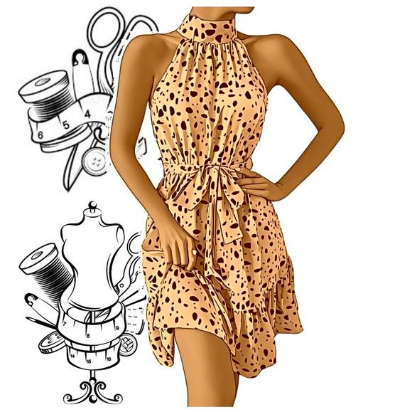 Molde de Lindo Vestido Feminino Adulto Pp ao Gg #391