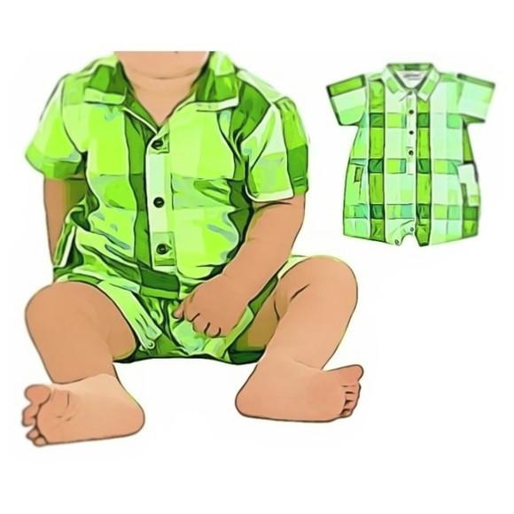Molde de Macaquinho Bebê Gola Polo 3m a 2a #375