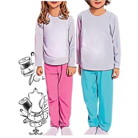 Molde de Pijama Inverno Infantil de 02 a 14 Anos #491