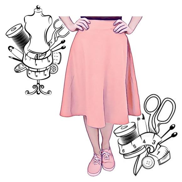 Molde de Roupa de Saia Gode Midi 36 ao 44 #293