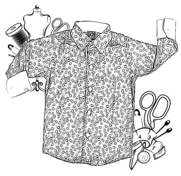 Molde de Roupa de Camisa Inf Social Tam 2 ao 14 #200