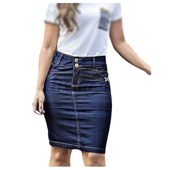 Molde de Saia Jeans Justa Adulto 36 ao 50 #38