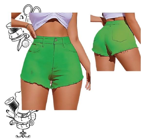 Molde de Short Feminino Adulto P ao Xg #383