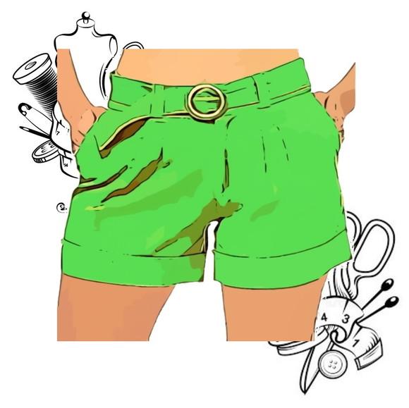 Molde de Short Feminino Alfaiataria P ao Xg #408