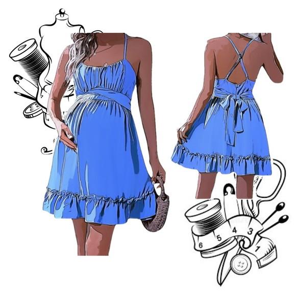 Molde de Vestido Alcinha Gestante Soltinho P ao Gg #69