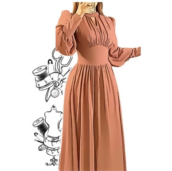 Molde de Vestido Longo Adulto do Pp ao Gg #473