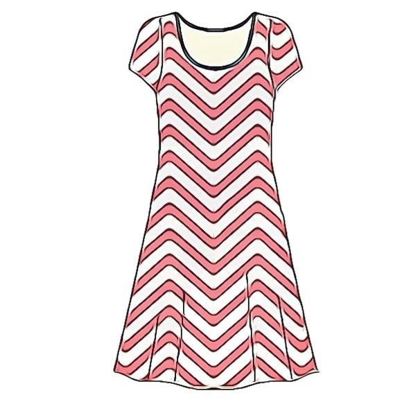 Molde de Vestido Malha com Manga em pdf P ao Gg
