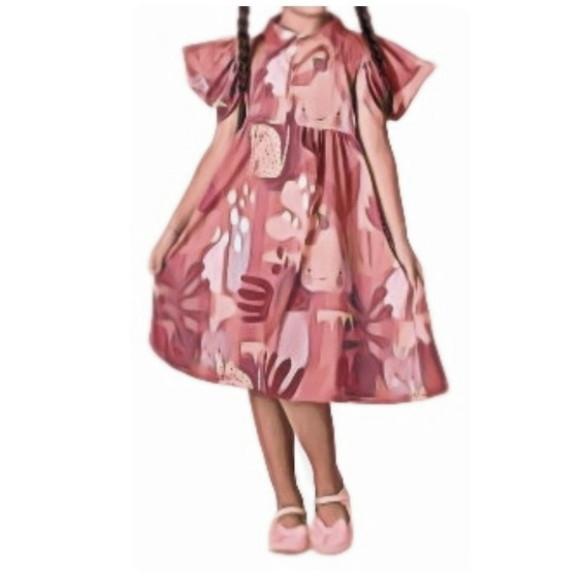 Molde de Vestido Rodado Infantil 4 ao 14 #354