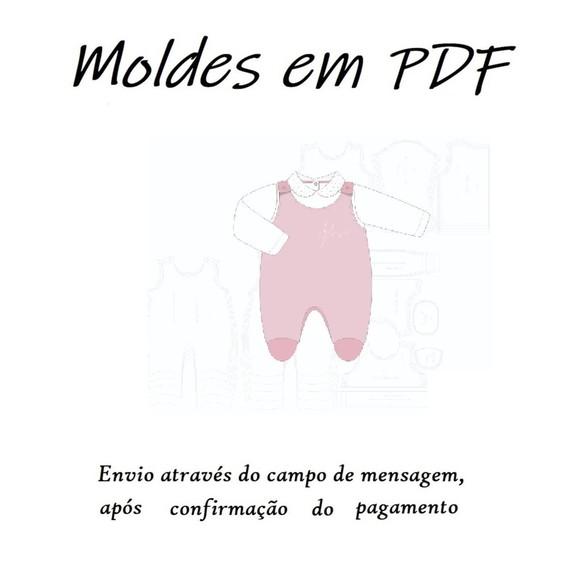 Molde Digital - Modelagem de Macacão Bebê com Blusa