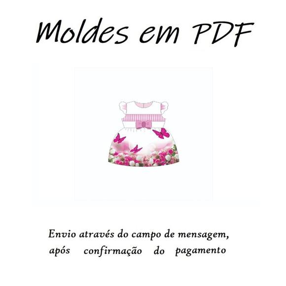 Molde Digital - Modelagem de Vestido Pala Franzida Bebê