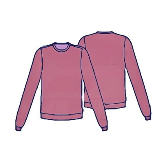 Molde Digital Blusa Básica Moletom Fem P ao Gg