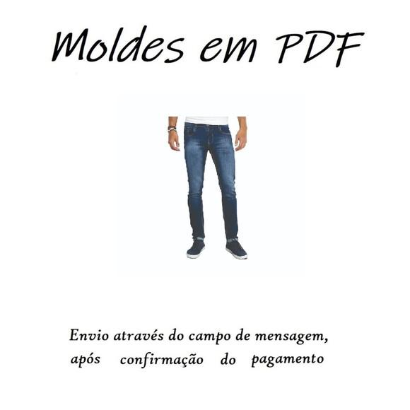 Molde Digital Calça Jeans Skinny Masculino Adulto
