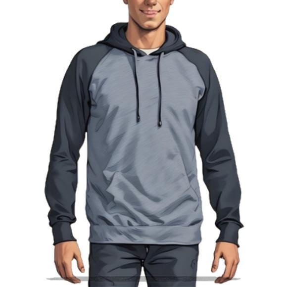 Molde Digital de Agasalho Moletom Raglan com Touca Pp ao Gg