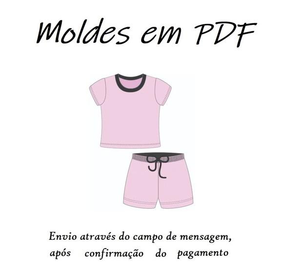 Molde Digital de Baby Look e Short Feminino Adulto