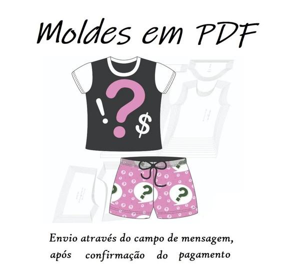 Molde Digital de Baby Look e Short Feninino Infantil