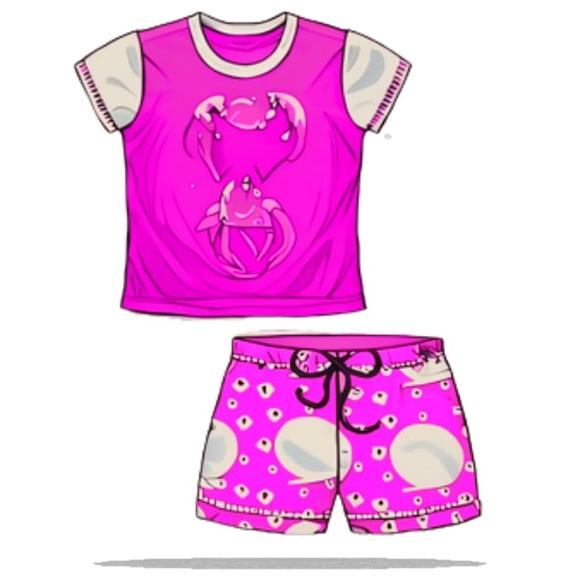 Molde Digital de Baby Look e Short Fem Adulto do Pp ao Xg