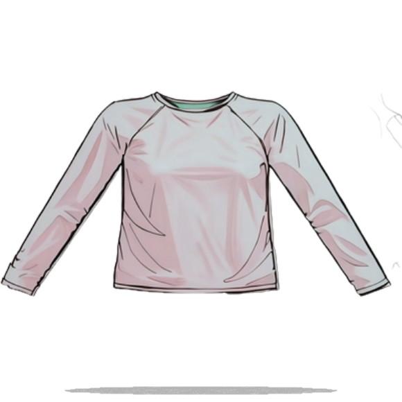 Molde Digital de Babylook Raglan Plus Size m Longa Gg ao G5