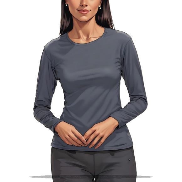 Molde Digital de Babylook Trad Fem Manga Longa do Pp ao Gg