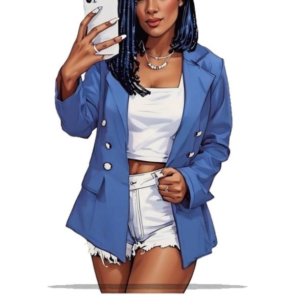 Molde Digital de Blazer Feminino Adulto Blogueira do P ao Gg