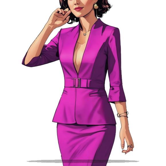 Molde Digital de Blazer Feminino Executiva do P ao Xxg