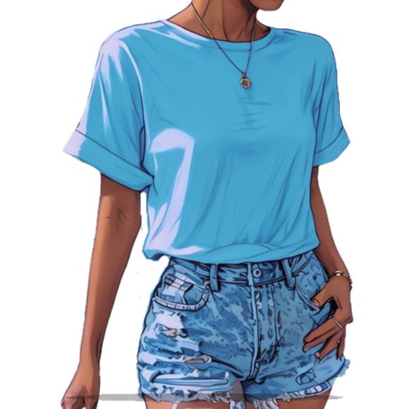 Molde Digital de Blusa Fem sem Costura Manga P ao Xxg