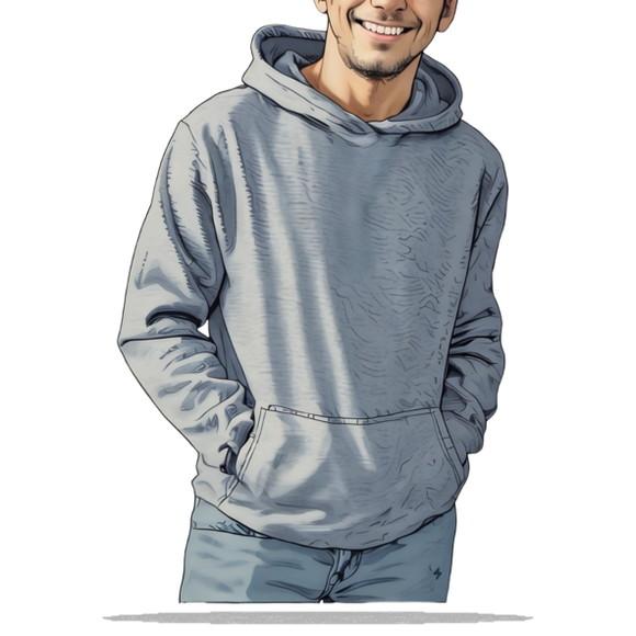 Molde Digital de Blusa Moletom Adulto com Capuz Pp ao Xg