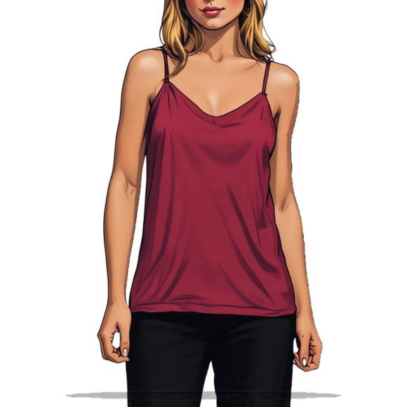 Molde Digital de Blusa Regata Alça Fem Tecido Plano 36 ao 52
