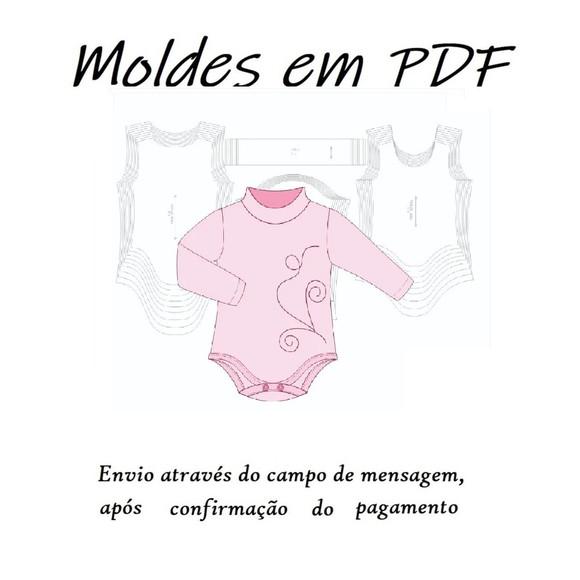 Molde Digital de Body Collant com Gola Alta