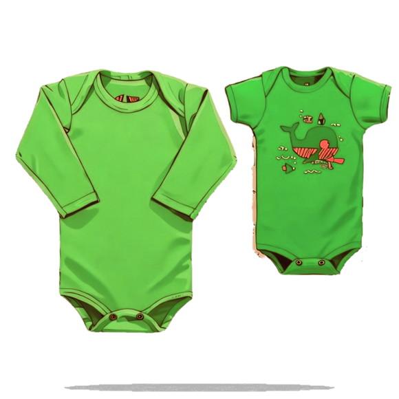 Molde Digital de Body Infantil Manga Longa e Curta Rn ao Gg