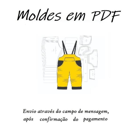 Molde Digital de Calça Jardineira Infantil