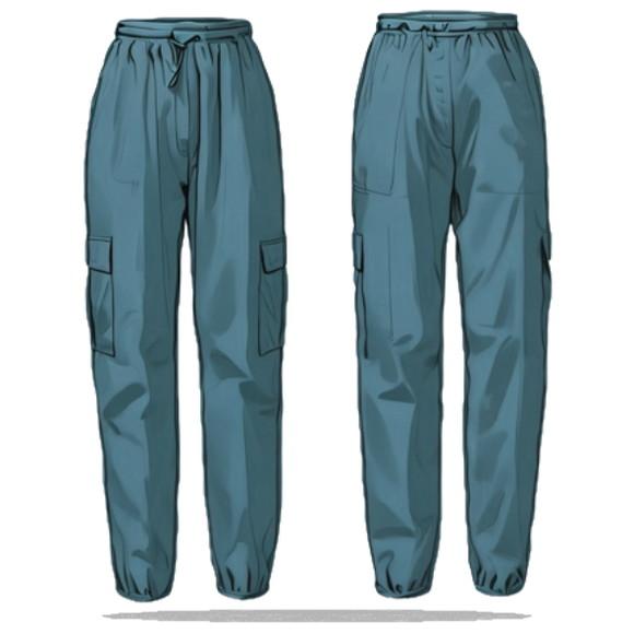 Molde Digital de Calça Jogger Cargo Feminina Pp ao Gg