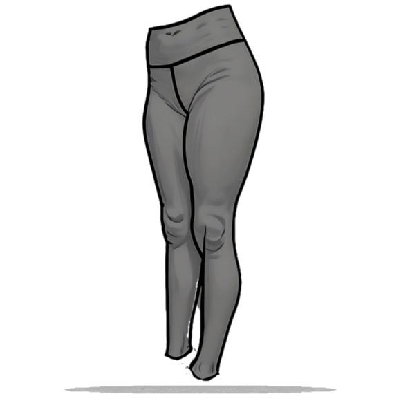 Molde Digital de Calça Legging Infantil Cós Alto 2 ao 14