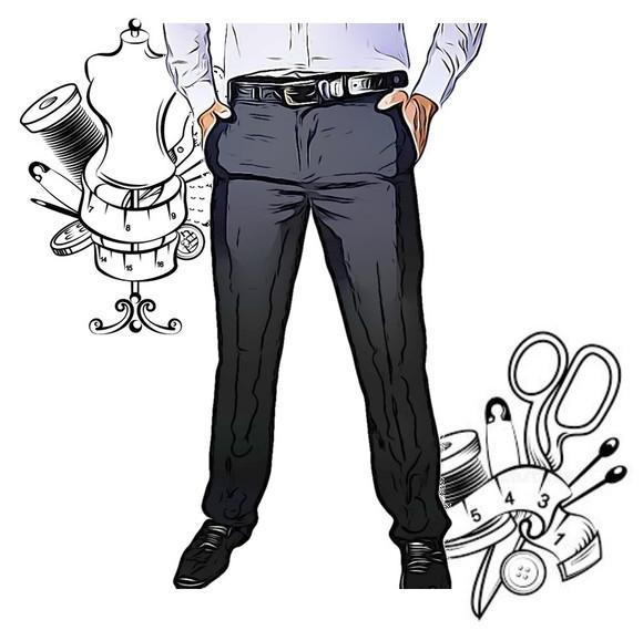 Molde Digital de Calça Social Adulto Masc 36 ao 50 #371