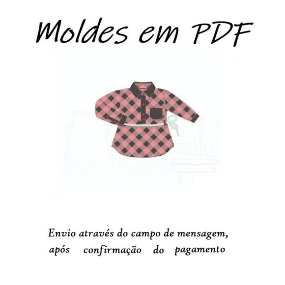 Molde Digital de Camisa Longa Feminina Infantil