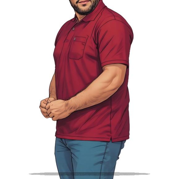 Molde Digital de Camisa Polo Masc Plus Size do Gg ao G5