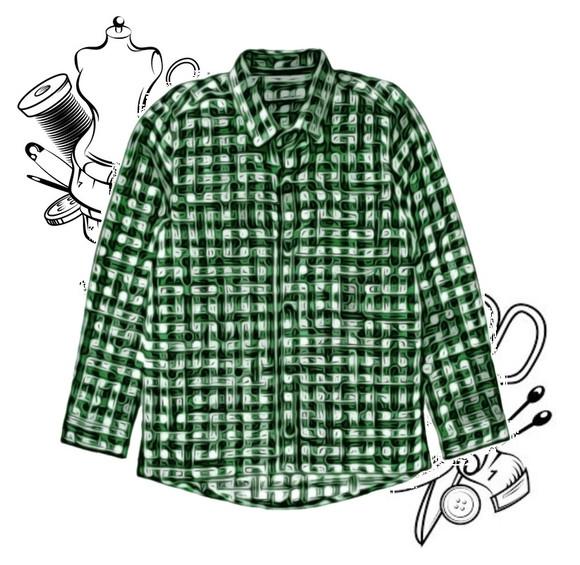 Molde Digital de Camisa Social Inf m Longa 2 a 14 #236