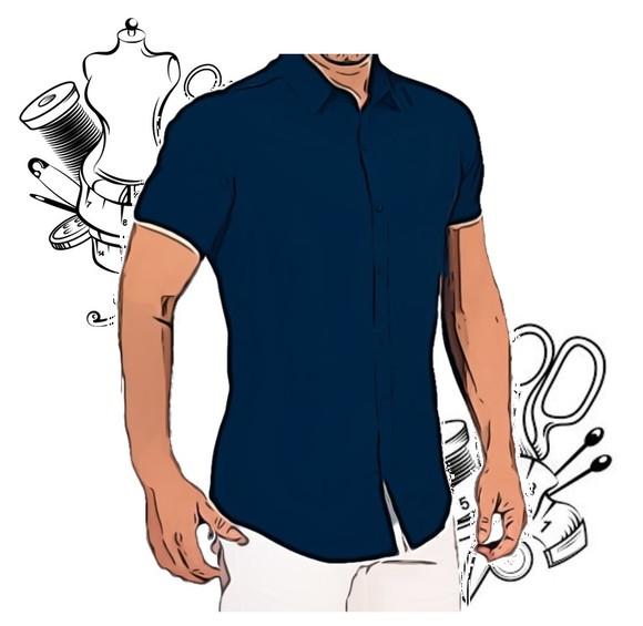 Molde Digital de Camisa Social Slim Pp ao Xxg #203