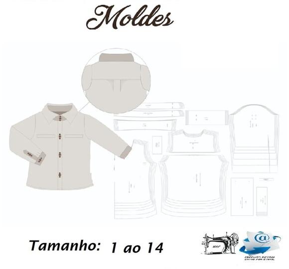 Molde Digital de Camisa Social Infantil Modelagem Especial