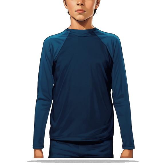 Molde Digital de Camiseta Inf Proteção Uv Raglan 2 a 14 Anos