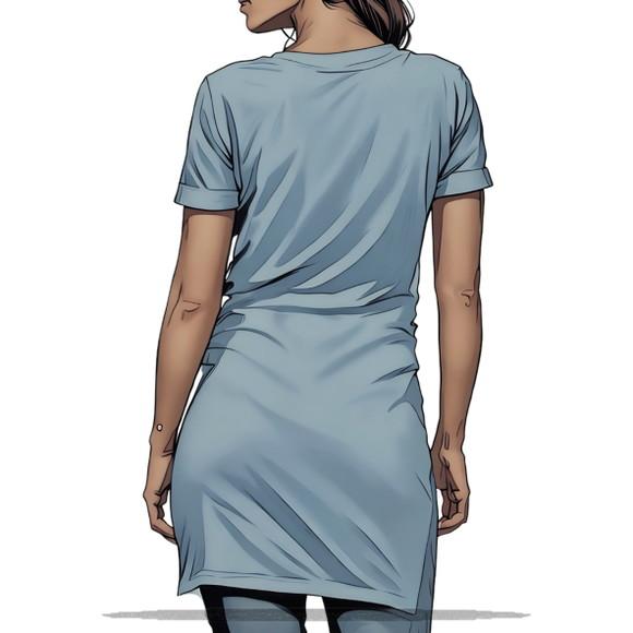 Molde Digital de Camiseta Long Line Feminina Pp ao Xg
