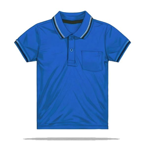Molde Digital de Camiseta Polo Trad Infantil 2 a 16 Anos