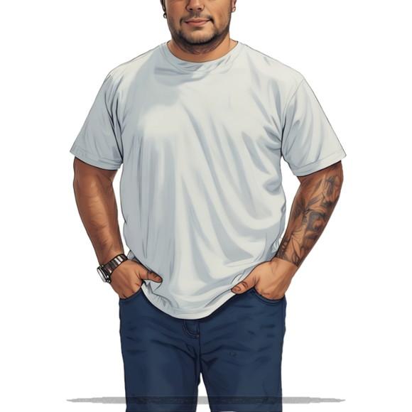Molde Digital de Camiseta Trad Plus Size Masc Gg-g5