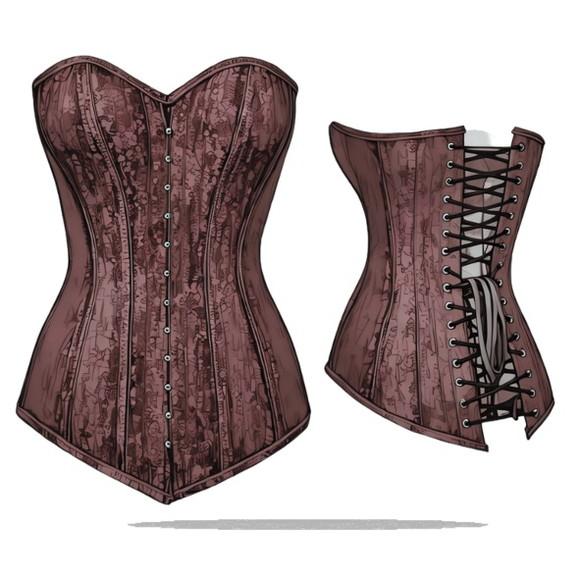 Molde Digital de Corset Corselet Fem Adulto 36 ao 44