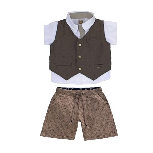 Molde Digital de Conjunto Masculino Três Peças Bebê C/colete
